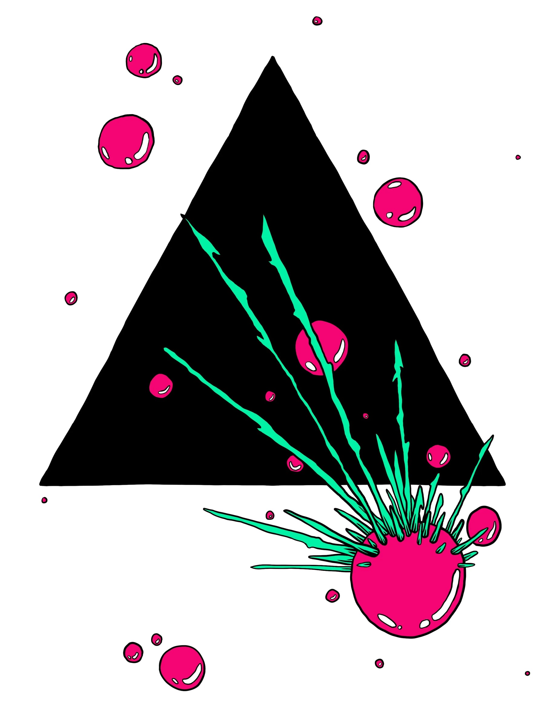 bubbleswhiteneon - Zach Daydreams Portfolio & Shop